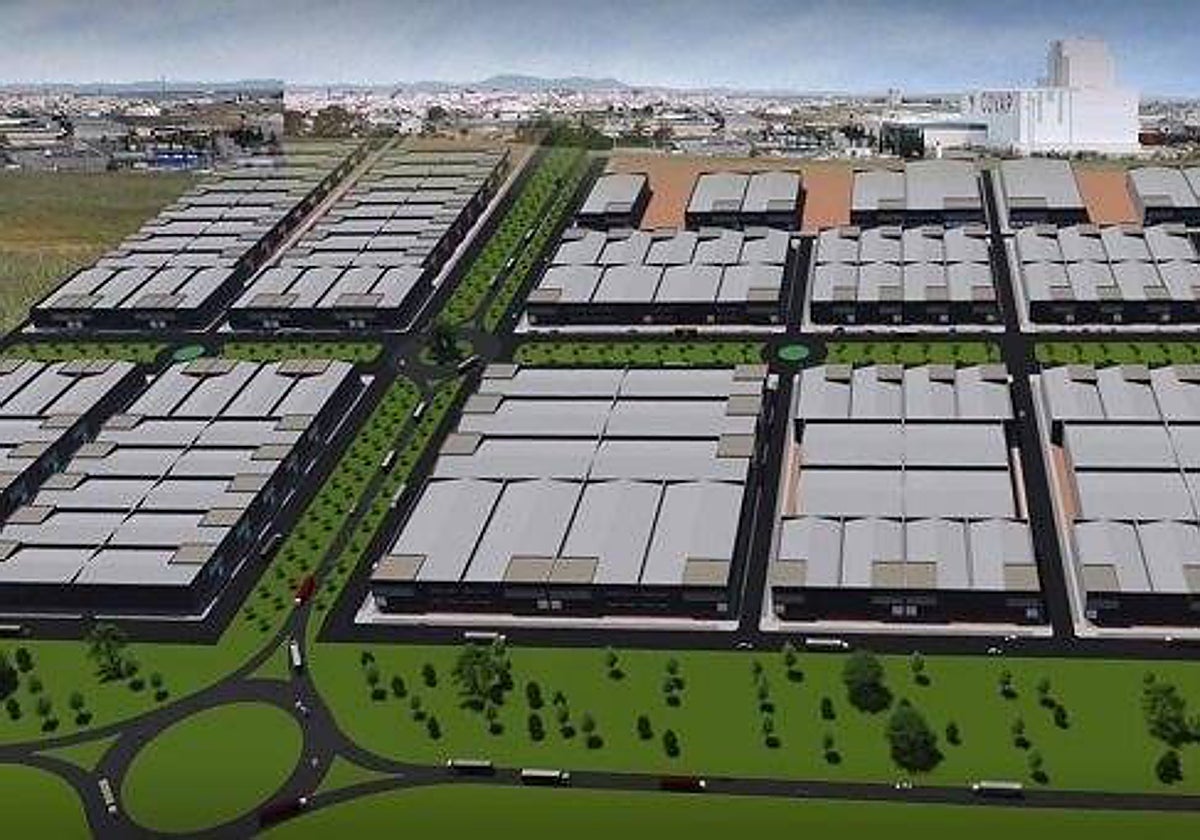 Infografía del nuevo polígono industrial en Pozoblanco