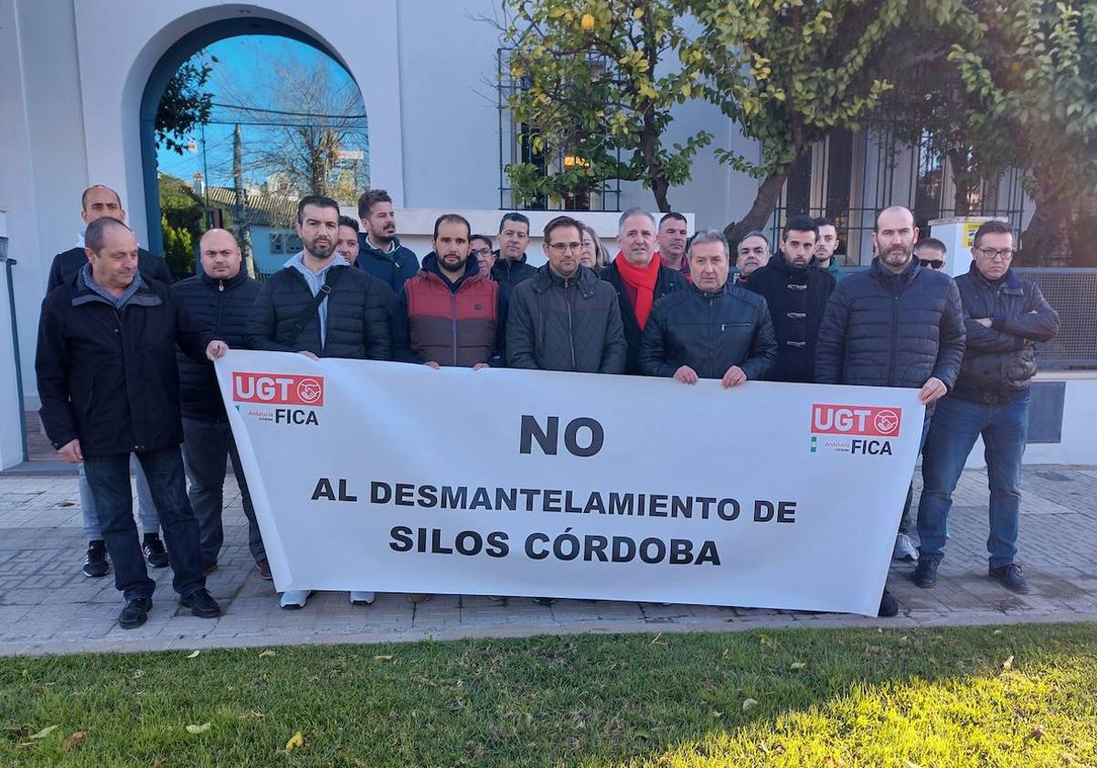 Protesta de los trabajadores de Silos Córdoba este jueves