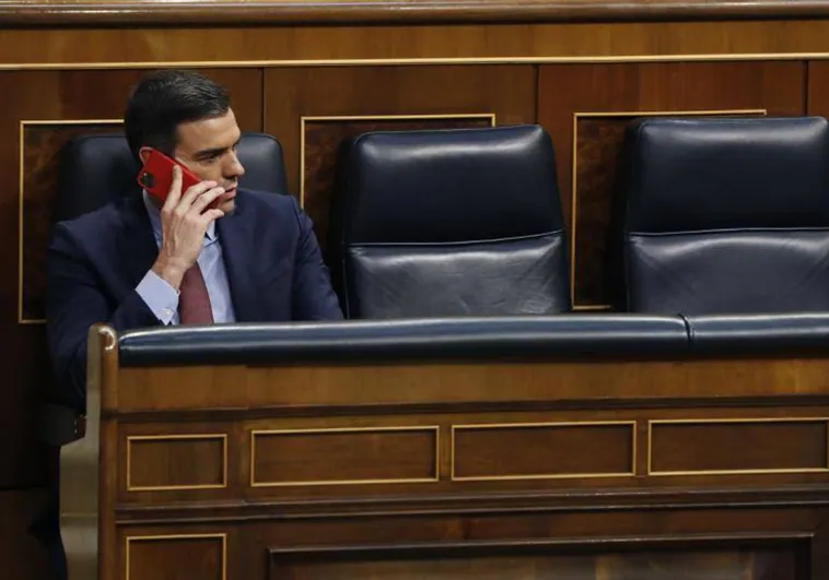 El presidente del Gobierno, Pedro Sánchez, en el Congreso de los Diputados