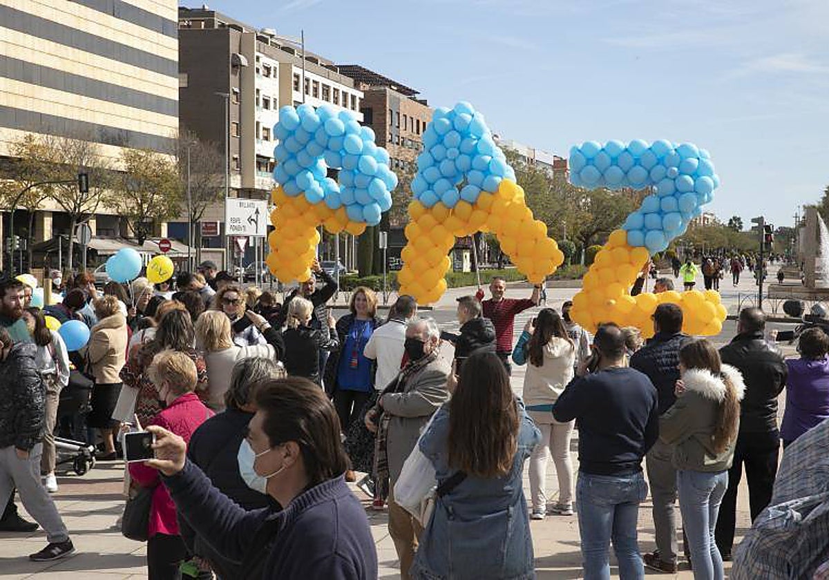 Concentración en apoyo de Ucrania en abril del año pasado