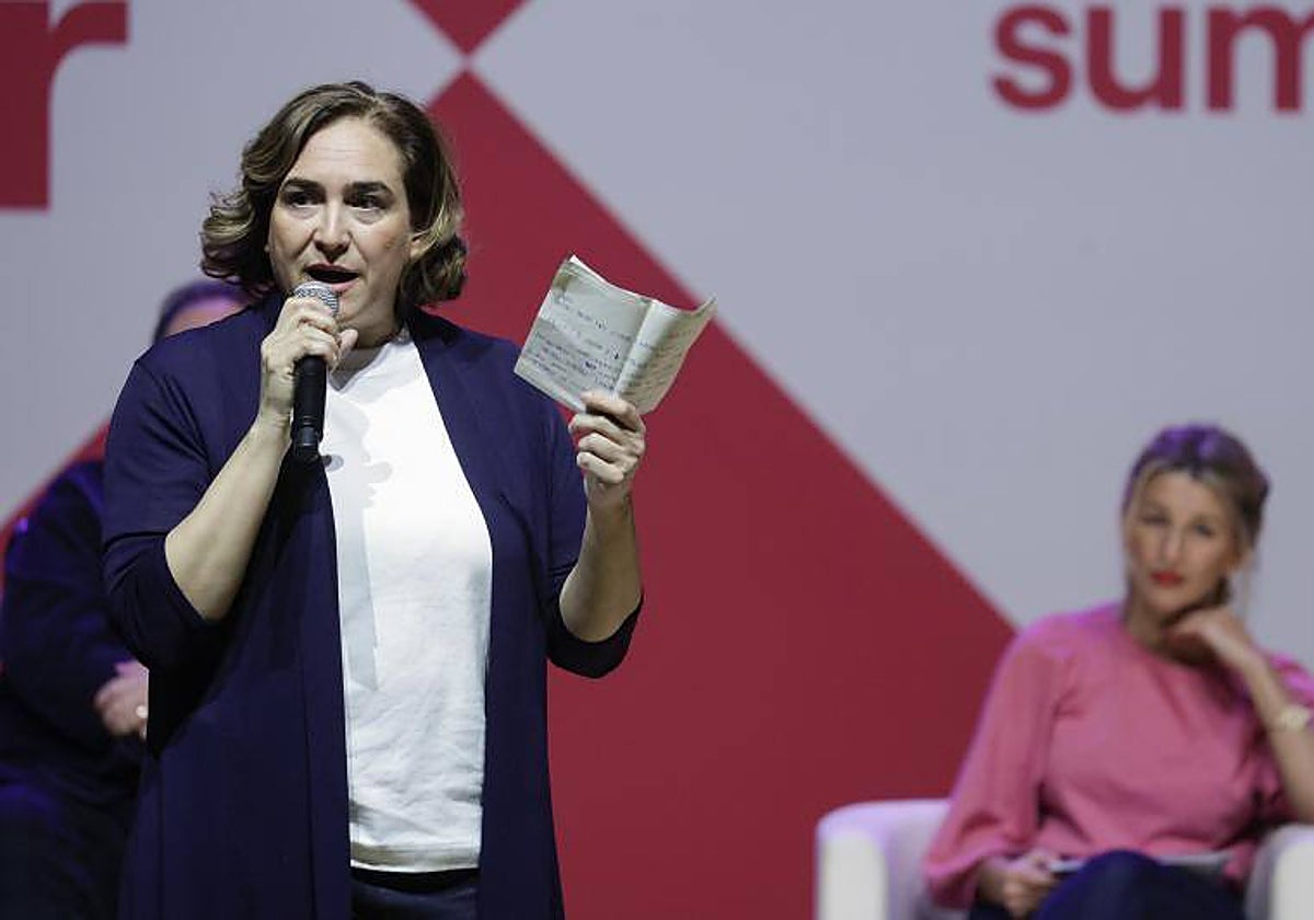 Ada Colau, recientemente durante un acto