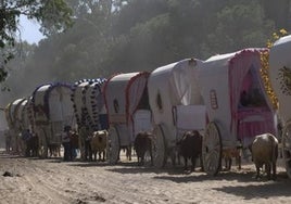 Los tractores no podrán circular por la Raya Real en el Rocío de 2023