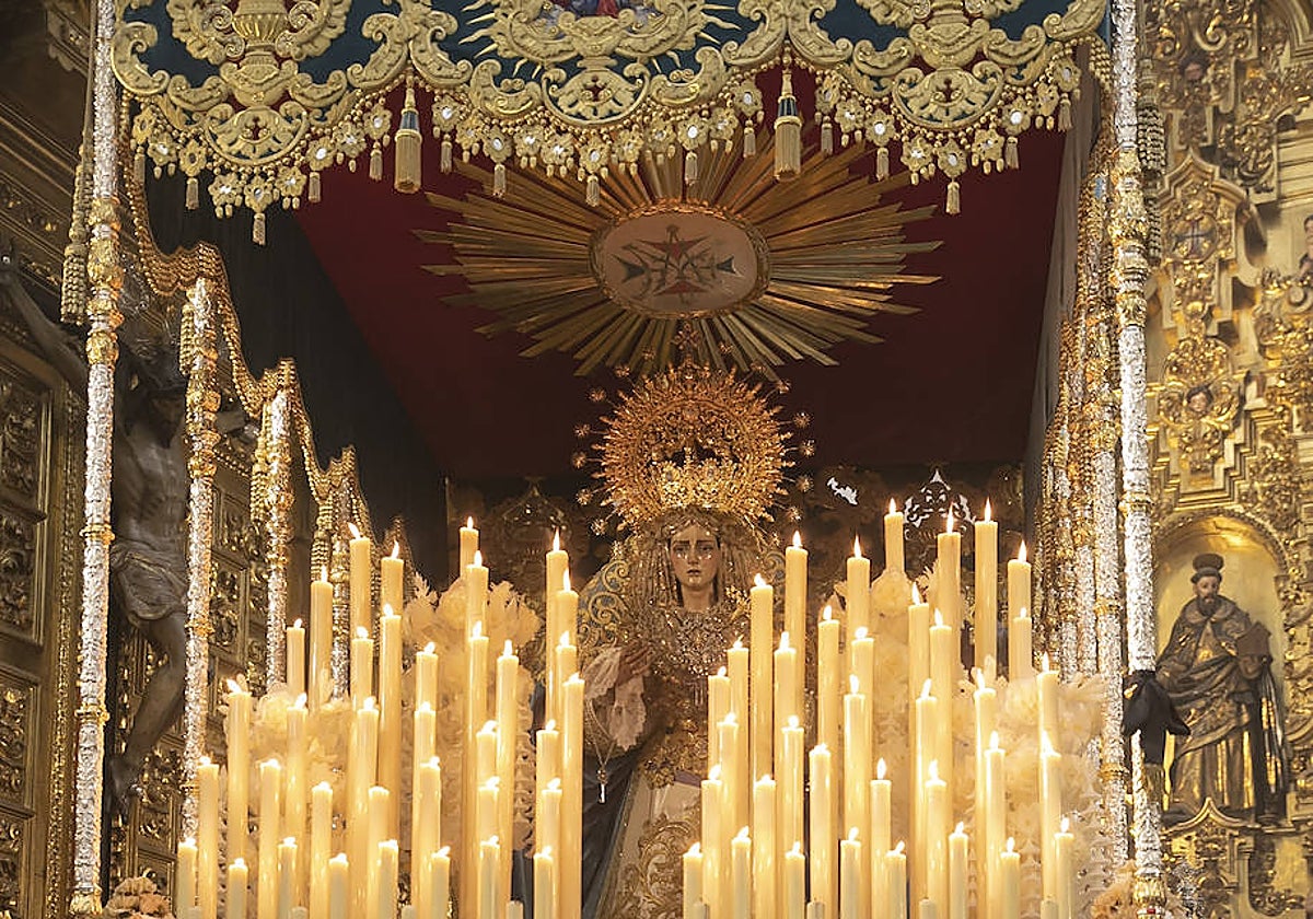 La Virgen de la Trinidad, el pasado Martes Santo en su templo