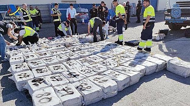 Cocaína incautada por la Policía