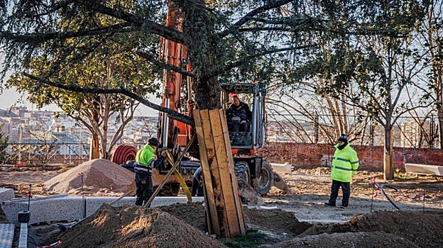 Obras en el parque de La Cornisa, el lunes
