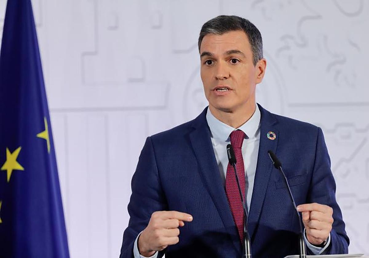 El presidente del Gobierno, Pedro Sánchez, en el Congreso