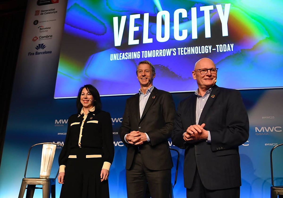 Los portavoces del MWC, este jueves en Barcelona