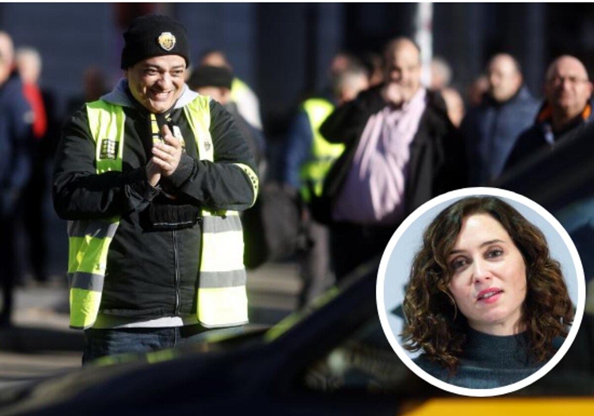 El líder de los taxistas catalanes llama a Ayuso «puta» y «terrorista»  durante una protesta en Barcelona