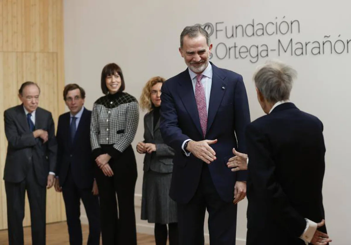 El rey Felipe VI durante la inauguración de la rehabilitación y ampliación de la sede de la Fundación Ortega Gasset-Gregorio Marañón