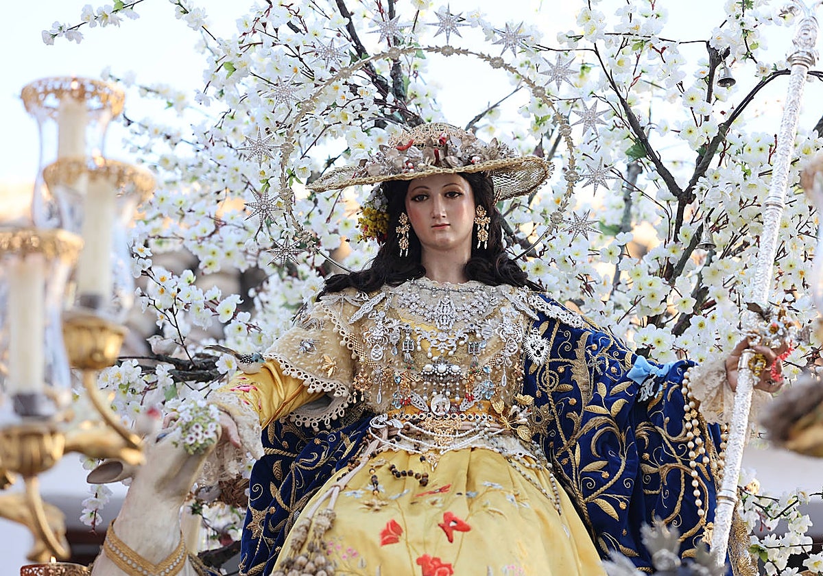 La Divina Pastora de Capuchinos, durante su procesión del 17 de septiembre de 2022