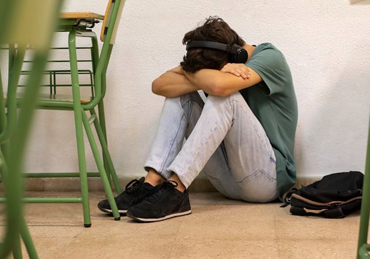 Víctima de acoso escolar en foto recurso