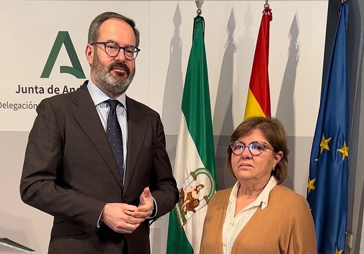 El delegado de la Junta en Córdoba, Adolfo Molina, y la delegada de Inclusión, Dolores Sánchez