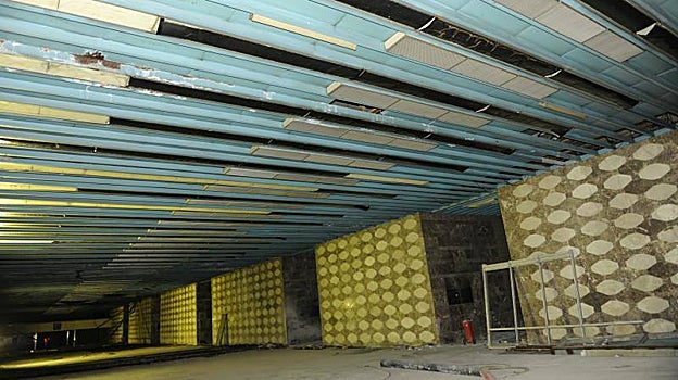 Aspecto del vestíbulo central de la Estación de Chamartín antes de su reforma