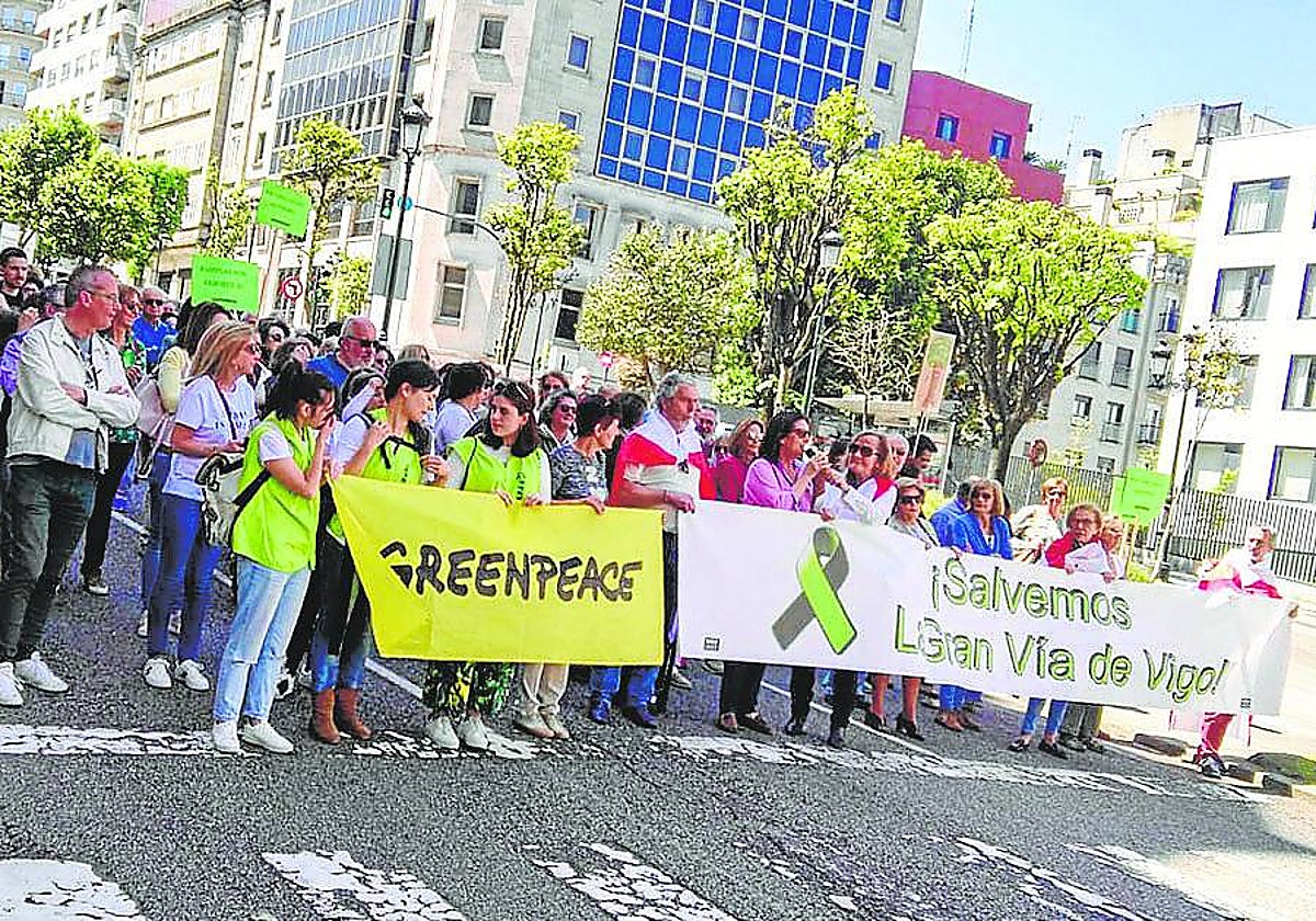 Imagen de archivo de una movilización en Vigo