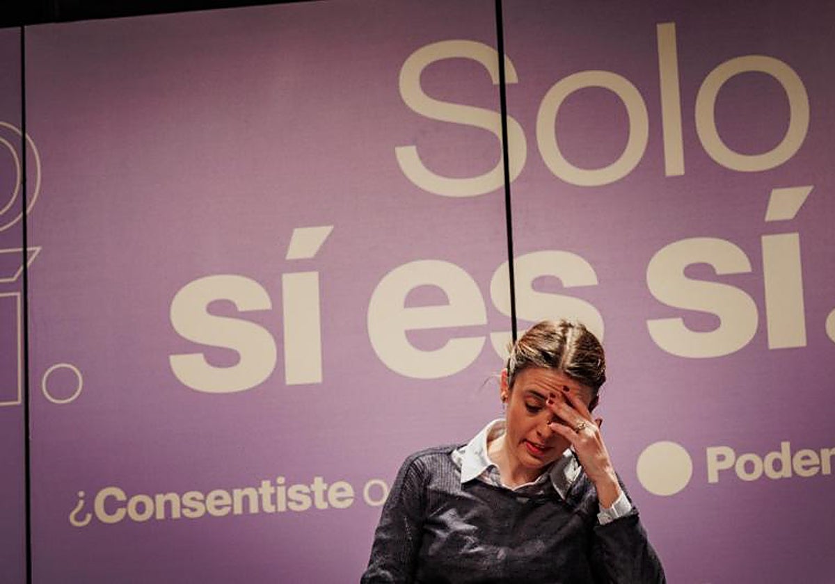 La titular de Igualdad, Irene Montero, rechazó la propuesta del PSOE al equipararla con la del PP en plena negociación con Justicia