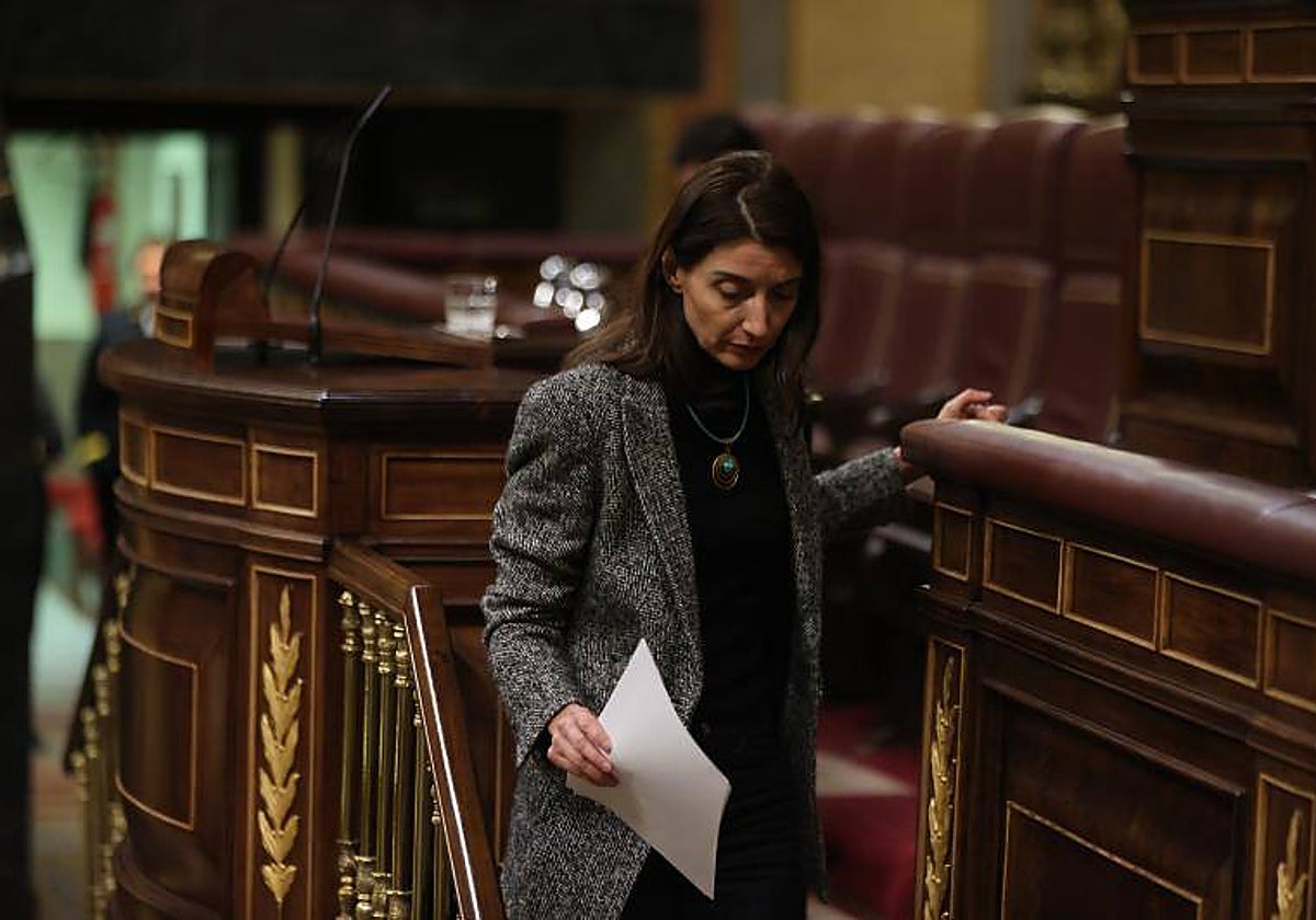 La ministra de Justicia, Pilar Llop, en el Congreso