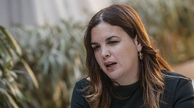 Imagen de Sandra Gómez durante su entrevista con ABC