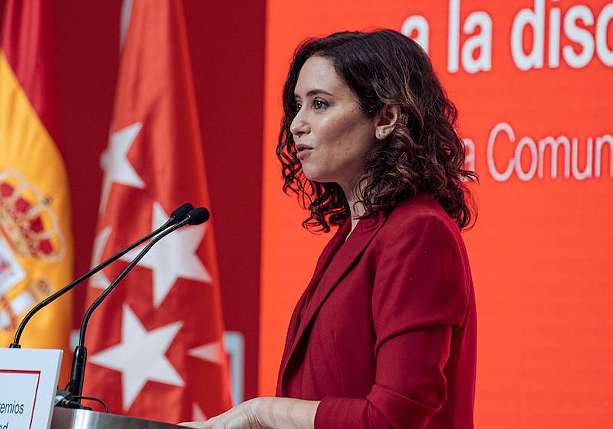 La presidenta de la Comunidad de Madrid, Isabel Díaz Ayuso