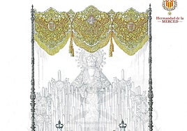 La cofradía de la Merced de Córdoba pasará los bordados de su palio a blanco y malla