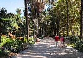 Málaga cierra sus parques por precaución ante el temporal de viento que azota la Costa del Sol