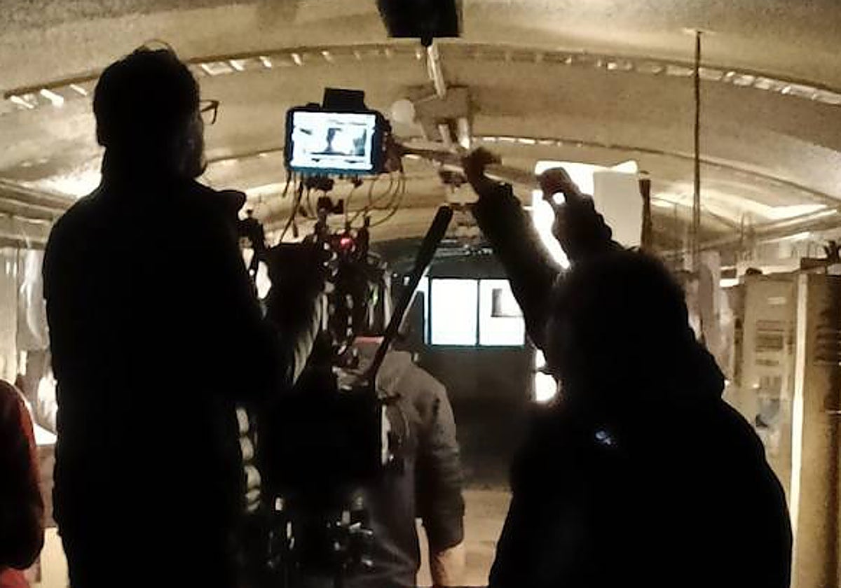 Uno de los rodajes en el Metro, en 2022