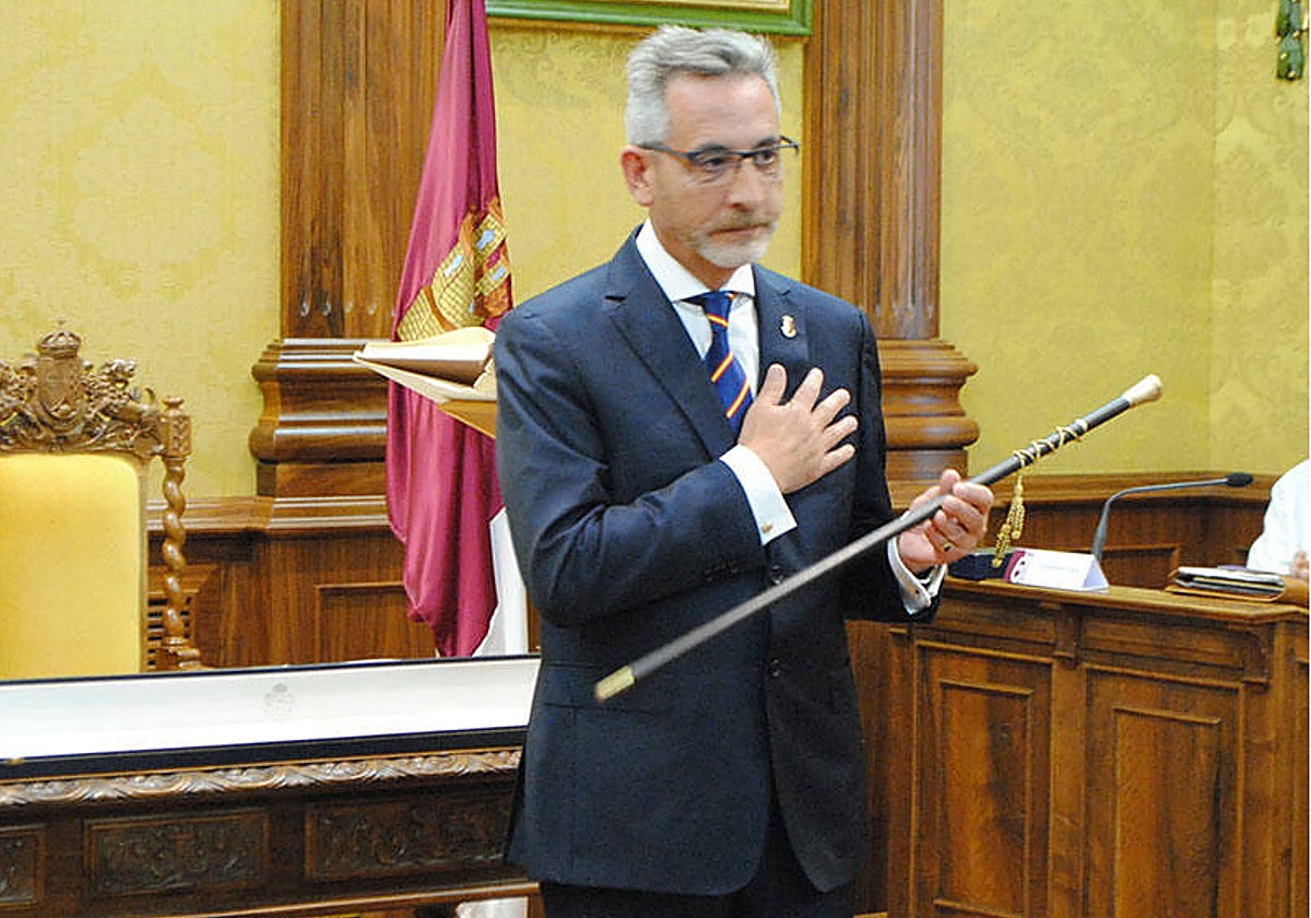 Jesús Martín al tomar posesión como alcalde en 2019