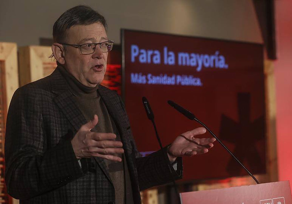 El presidente de la Generalitat valenciana, Ximo Puig, durante un acto del PSOE
