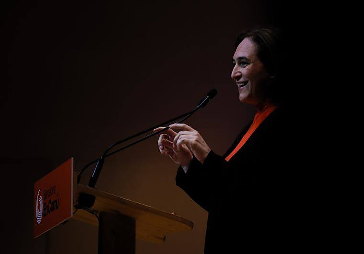 La alcaldesa, este sábado durante un acto de su partido