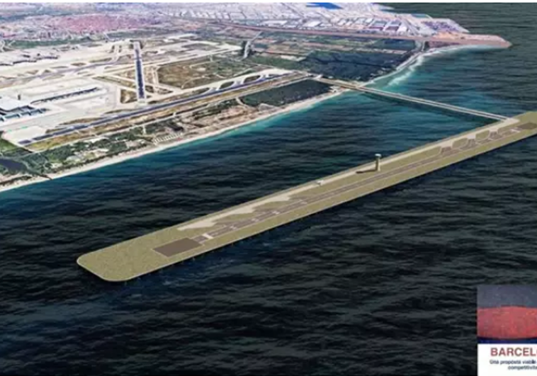 Así es la pista flotante que pretenden construir para ampliar el aeropuerto de Barcelona