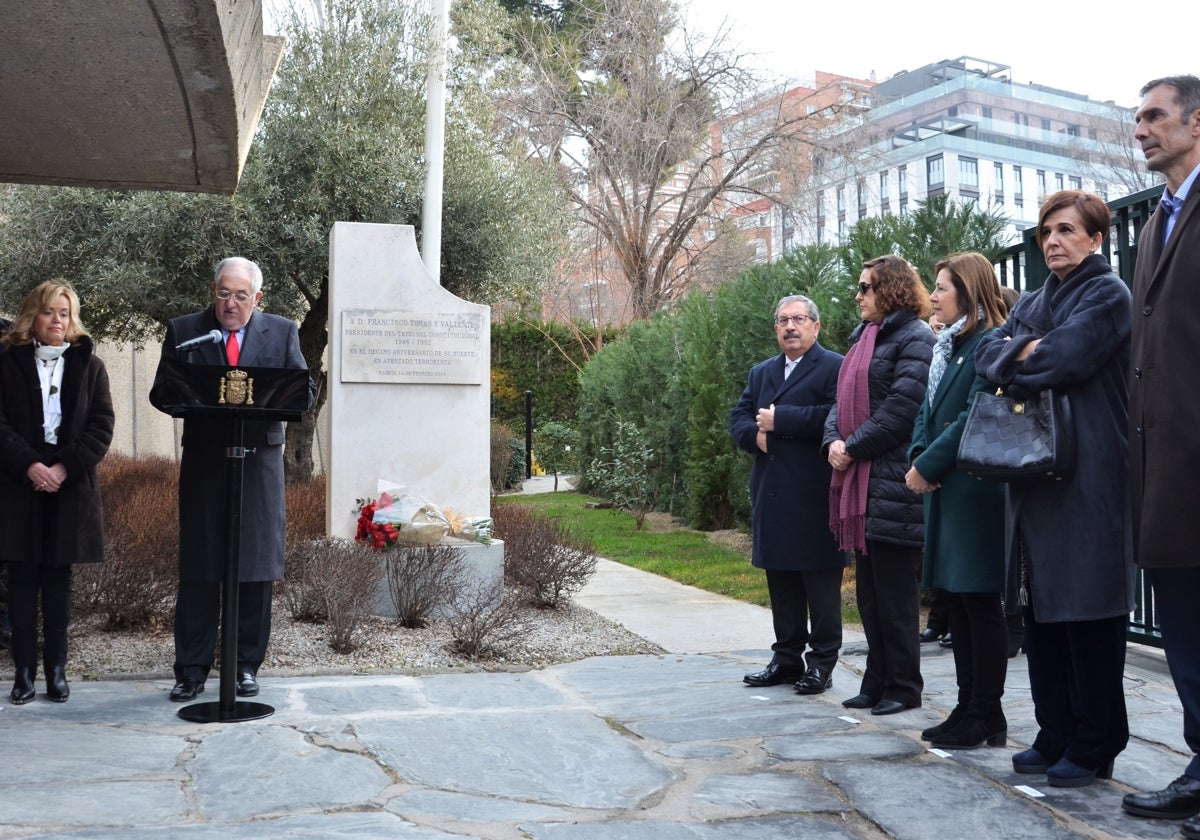 Cándido Conde-Pumpido, en el homenaje a Tomás y Valiente, ayer en el TC