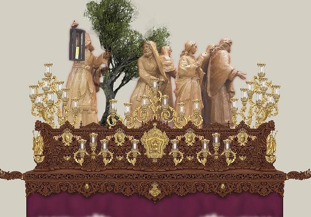 Recreación del nuevo paso de misterio del Señor de la Salud de Puerta Nueva