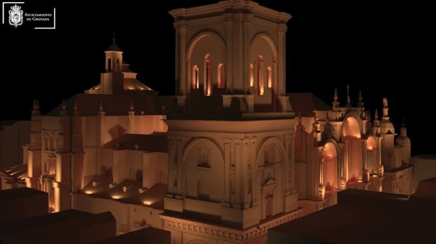 Imagen del proyecto de iluminación para la Catedral de Granada