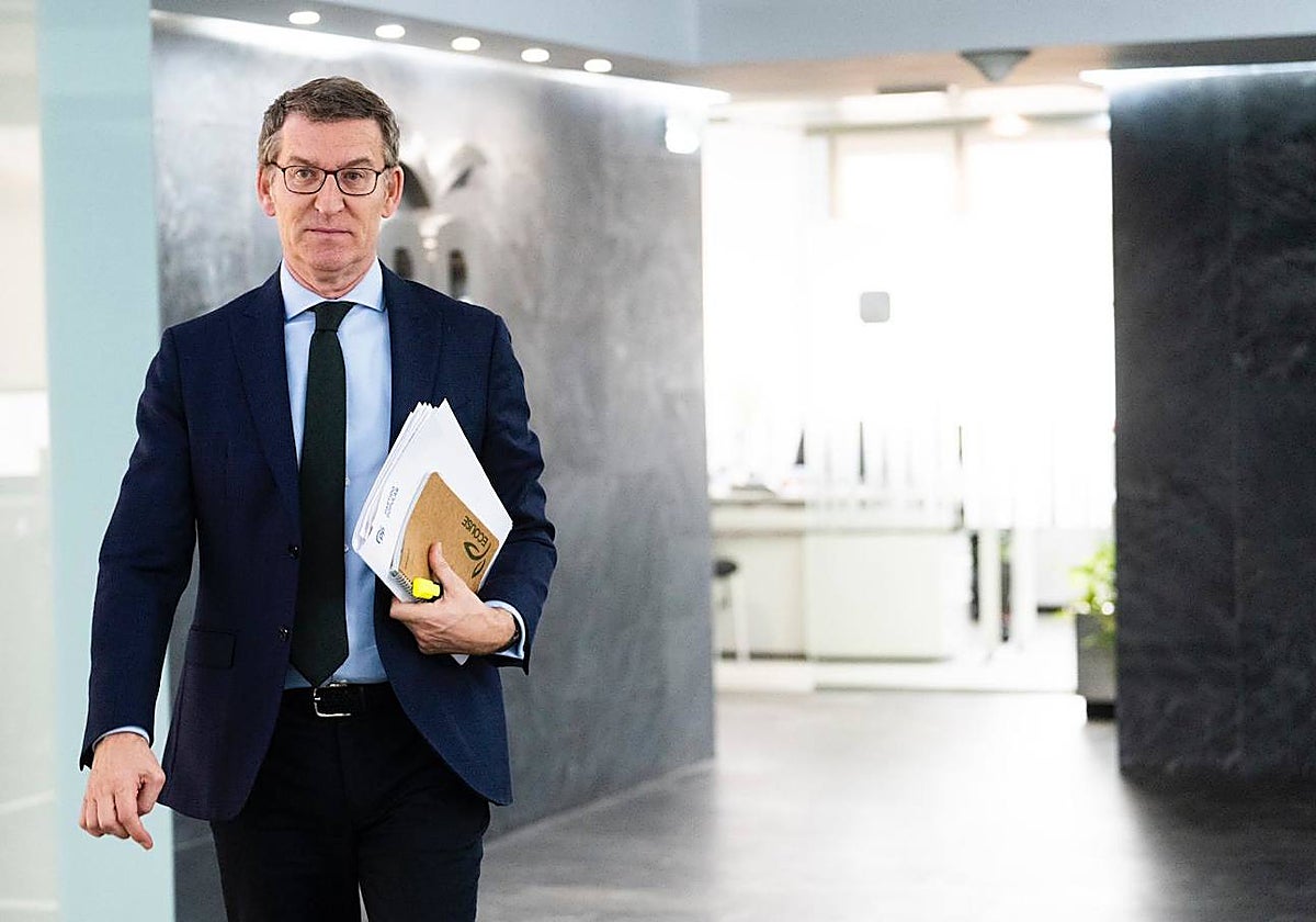 El presidente del Partido Popular, Alberto Núñez Feijóo