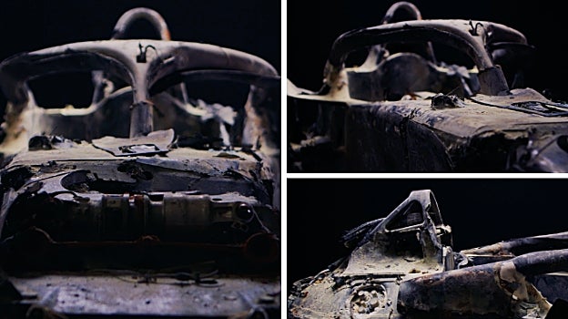 Imágenes del chasis del Haas de Grosjean tras el accidente