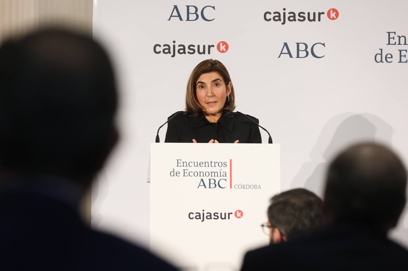 Las mejores imágenes de la conferencia de la consejera de Empleo de la Junta de Andalucía