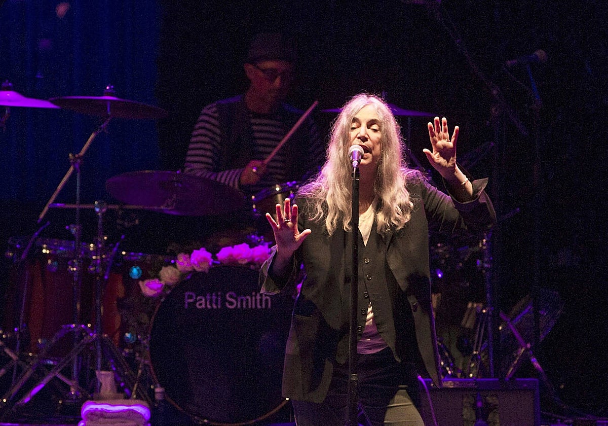 Patti Smith, durante una actuación en el Festival de Pedralbes