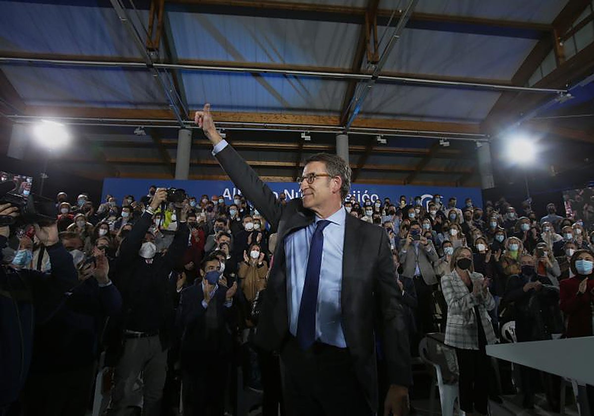 Feijóo, el 2 de marzo de 2022 en el Multiusos do Sar