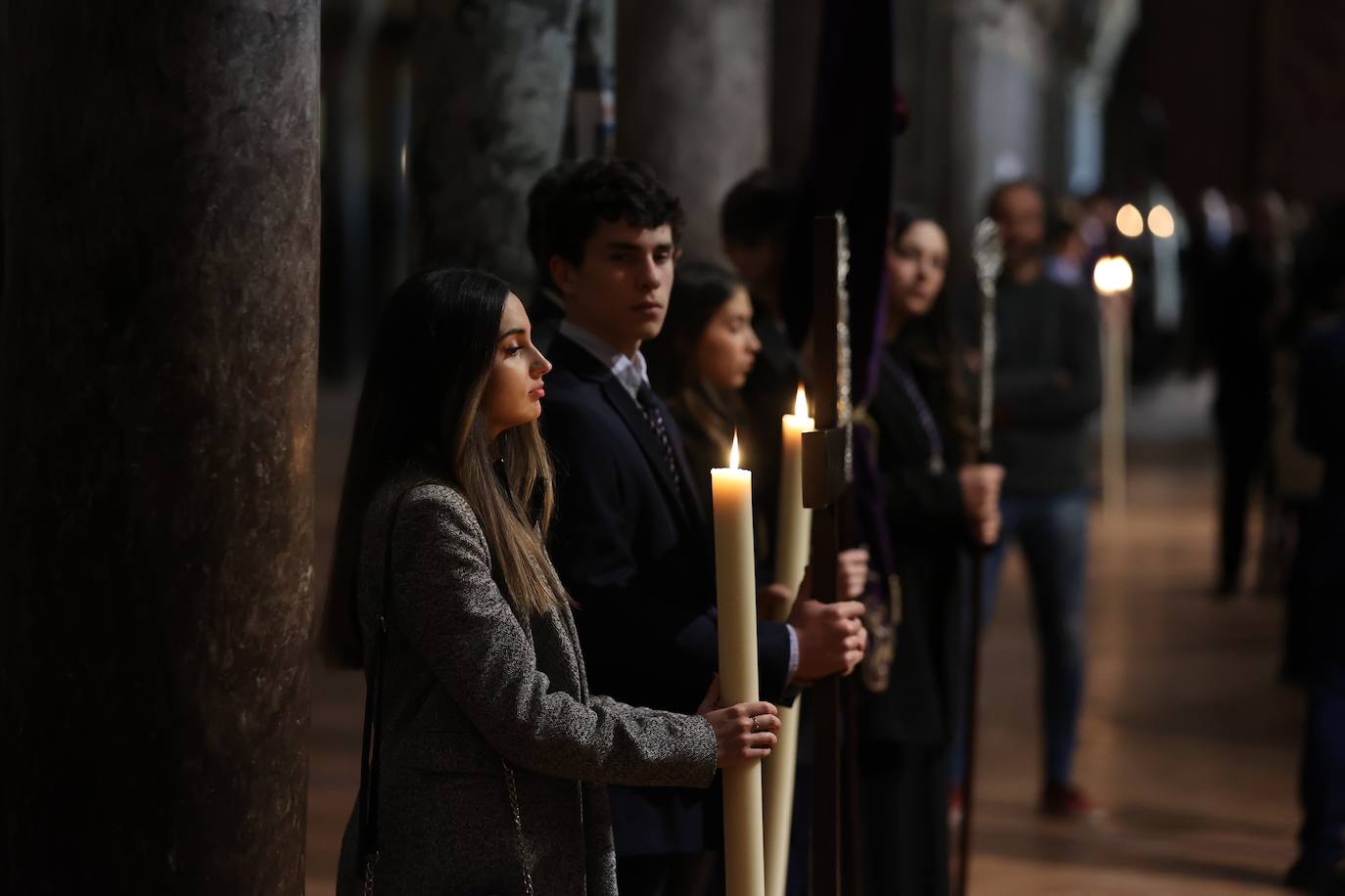 El Vía Crucis de las cofradías con Jesús del Buen Suceso de Córdoba, en imágenes