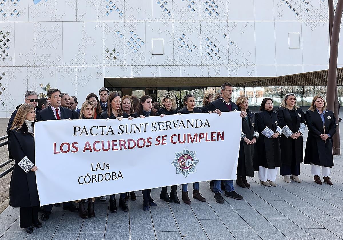 Imagen de una protesta de los letrados de Justicia en Córdoba