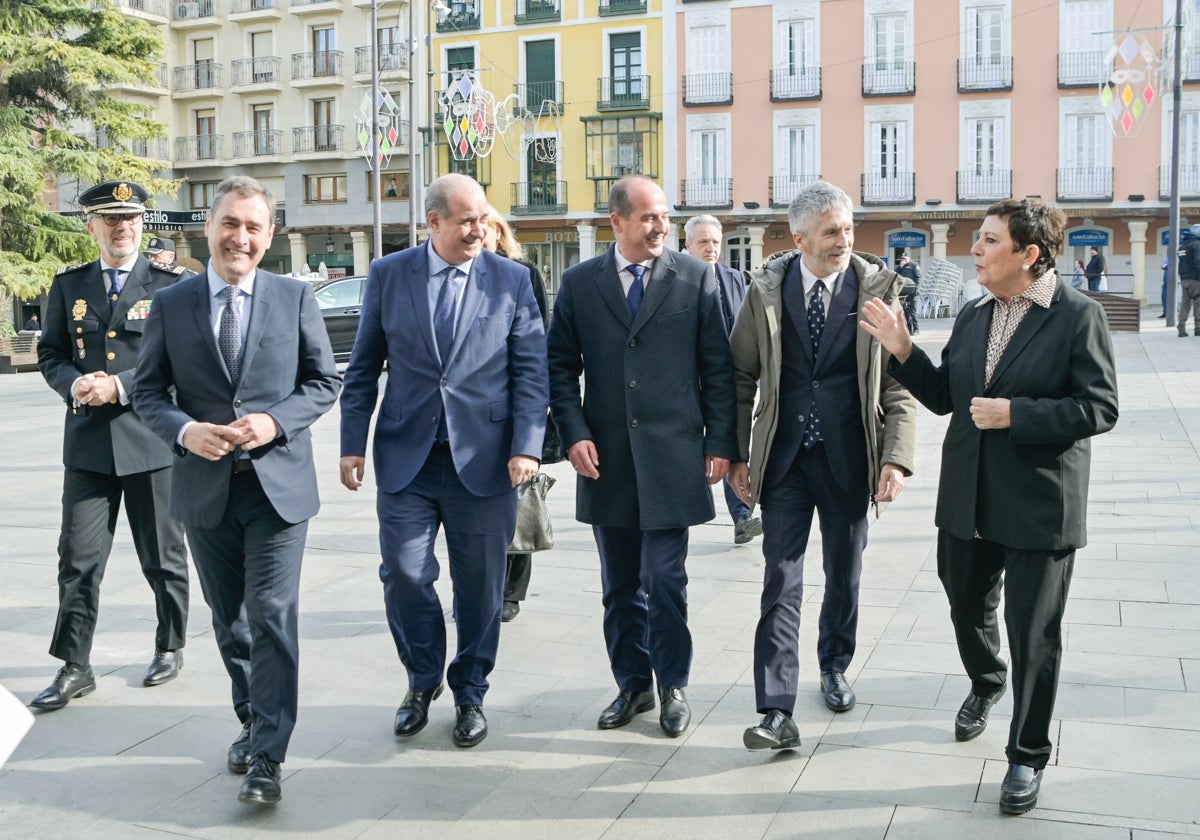 El ministro de Interior, Fernando Grande-Marlaska, en su visita a Guadalajara