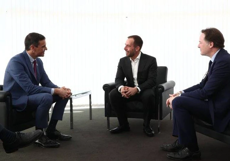 Pedro Sánchez, tras reunirse con Meta: «reafirma su compromiso inversor» en Talavera