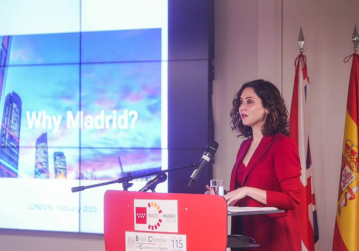 La presidenta de la Comunidad de Madrid, Isabel Díaz Ayuso
