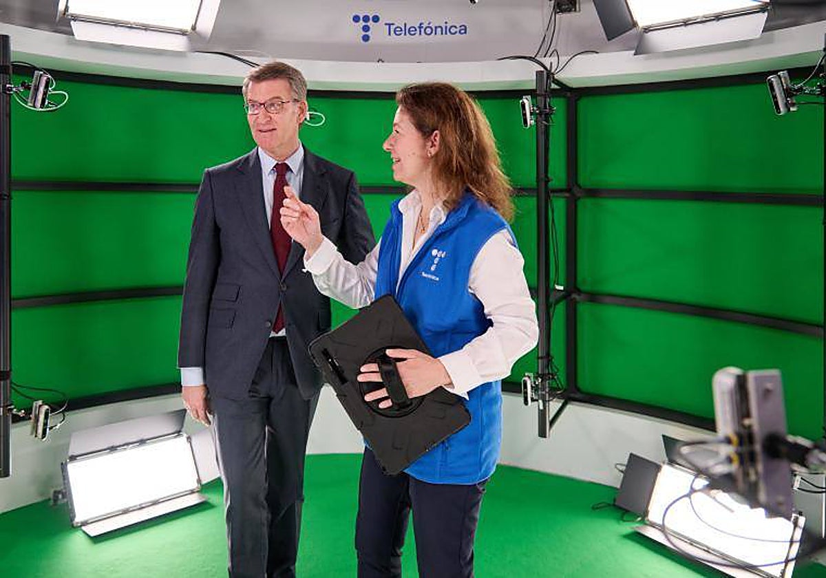 Feijóo, durante su visita al Mobile World Congress