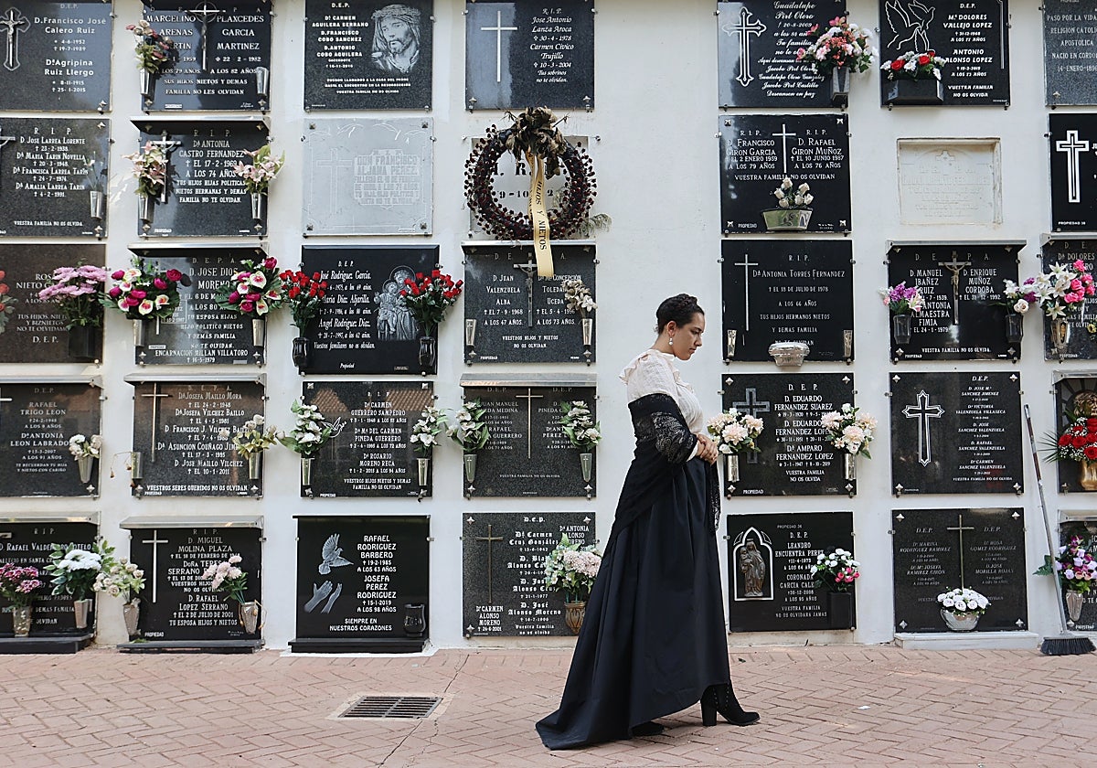 Cementerio de San Rafael el último día de Todos los Santos
