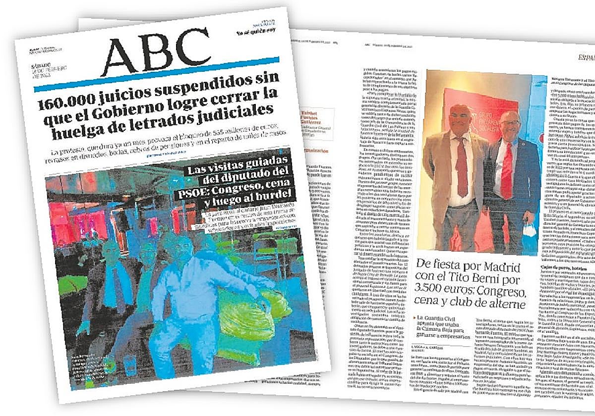 ABC publicó el 18 de febrero las primeras fotos del diputado, el mediador y empresarios en el Congreso y prostíbulos