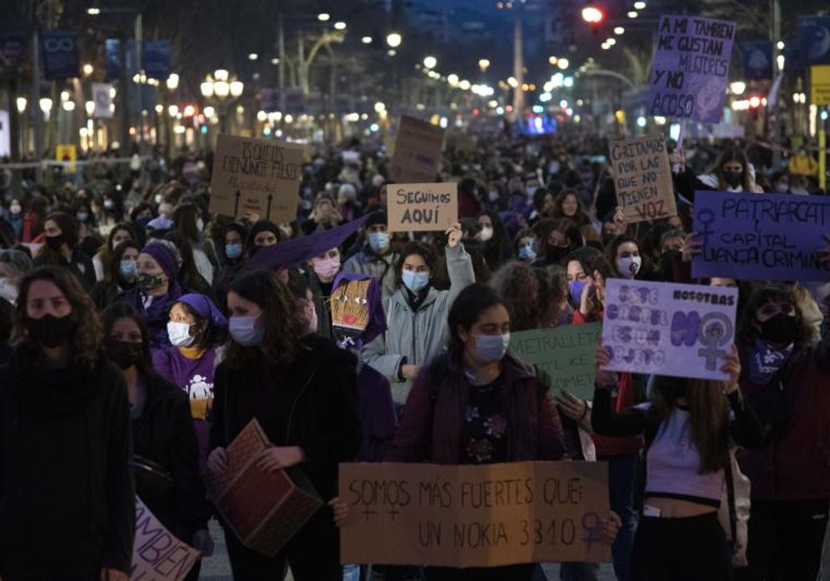 Manifestación del 8-M en Barcelona