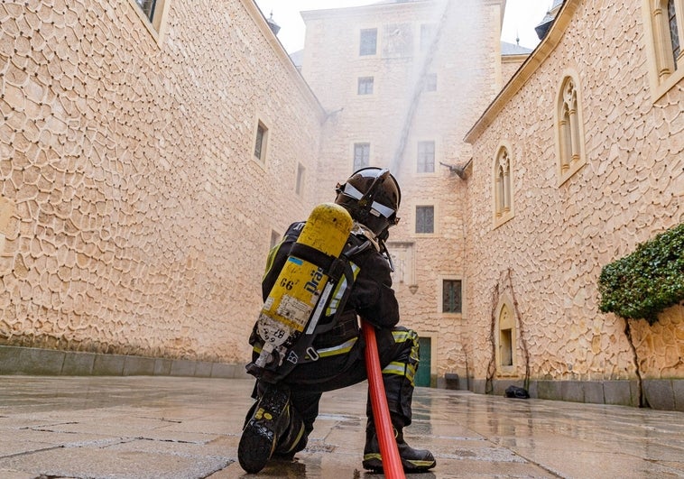 Éxito en el novedoso simulacro de emergencias del Alcázar de Segovia