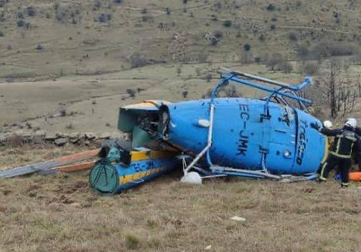 El helicóptero siniestrado