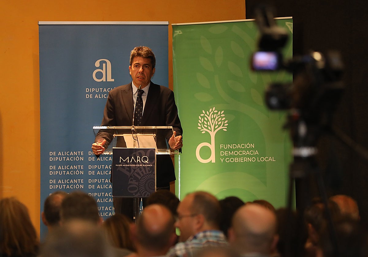Carlos Mazón, durante la jornada celebrada este lunes en el MARQ.