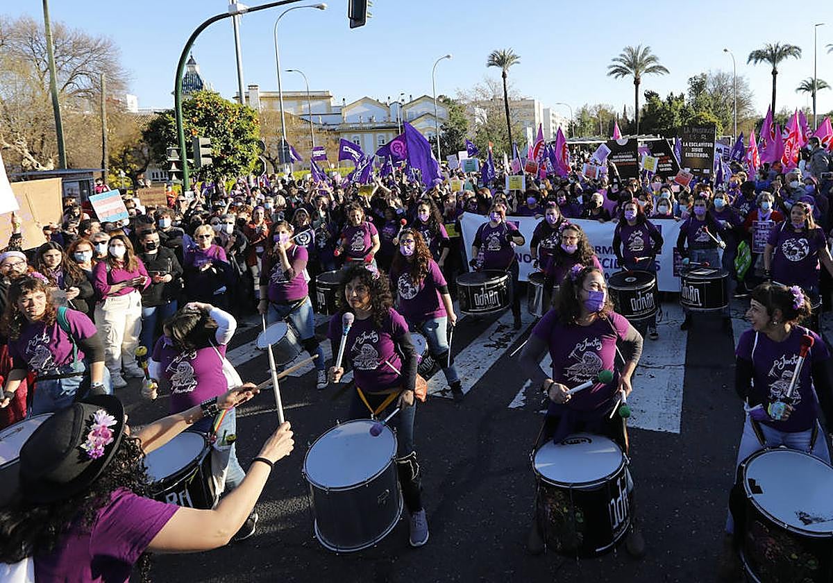 Imagen de la manifestación central del 8M celebrada en 2022